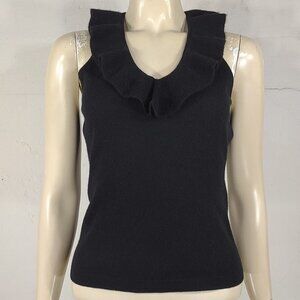 Ann Taylor Black V-Neck Cashmere Sweater